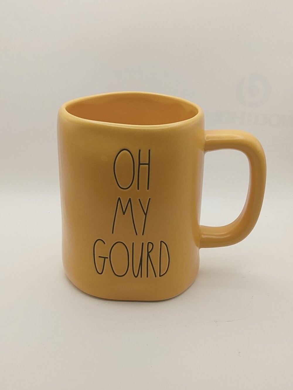 OH MY GOURD Rae Dunn Artisan Collection Yellow Ceramic Coffee Mug